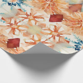 Waterverf sneeuwvlokken kerstinpakpapier cadeaupapier (Hoek)