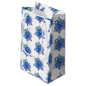 Waterverf sneeuwvlokken klein cadeauzakje (Achterkant Gekanteld)