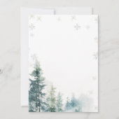 Waterverf Sneeuwvlokken Koud Buiten Baby shower Kaart (Achterkant)