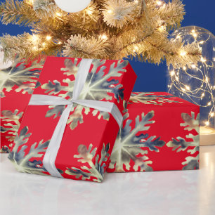 Waterverf Sneeuwvlokken, Magische Kleuren Cadeaupapier
