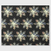 Waterverf sneeuwvlokken, magische kleuren cadeaupapier (Vlak)