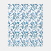 Waterverf Sneeuwvlokken Patroon Fleece Deken (Voorkant)