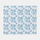 Waterverf Sneeuwvlokken Patroon Fleece Deken (Voorkant (Horizontaal))