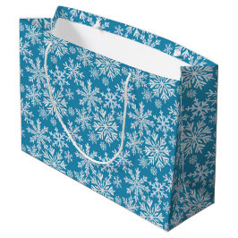 Waterverf Sneeuwvlokken Patroon Groot Cadeauzakje