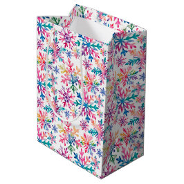 Waterverf Sneeuwvlokken Patroon Medium Cadeauzakje
