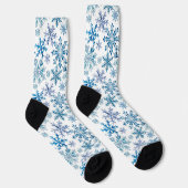 Waterverf Sneeuwvlokken Patroon Sokken (Rechts)