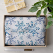 Waterverf Sneeuwvlokken Patroon Tissuepapier (Geschenk)