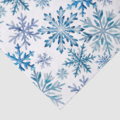 Waterverf Sneeuwvlokken Patroon Tissuepapier (Detail)