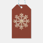 Waterverf Sneeuwvlokken Terracotta Pug Dog Christm Cadeaulabel (Achterkant)