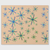 Waterverf Sneeuwvlokken Verpakkingspapier Cadeaupapier (Vlak)