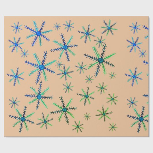 Waterverf Sneeuwvlokken Verpakkingspapier Cadeaupapier (Vlak)