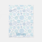 Waterverf Sneeuwvlokken Winter gepersonaliseerd Fleece Deken (Voorkant)