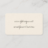 Waterverf snijdt rode gekleurde artistiek visitekaartje (Achterkant)