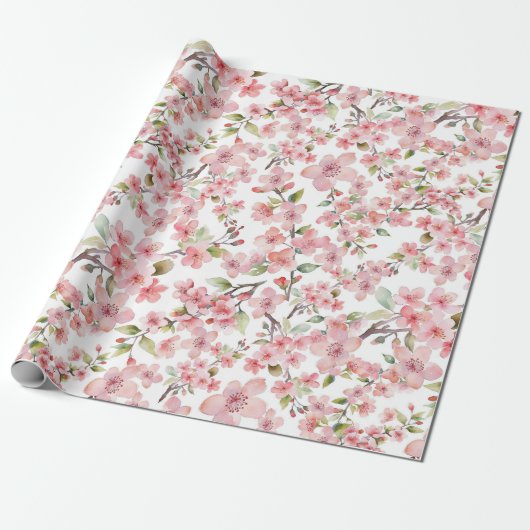 Waterverf snijpapier voor bloesem cadeaupapier (Uitgerold)