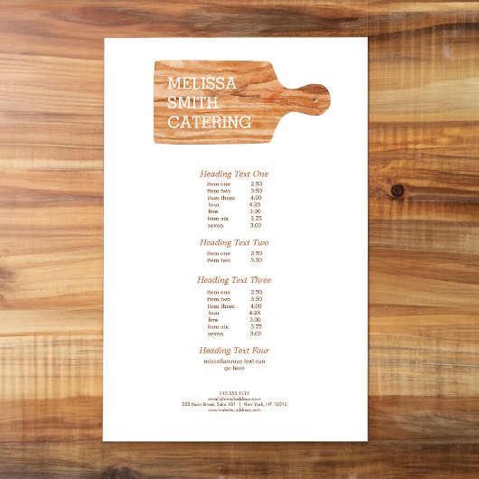 Waterverf Snijraad Catering Chef Logo Flyer