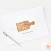 Waterverf Snijraad Catering Chef Logo Ronde Sticker (Envelop)