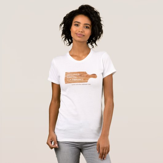 Waterverf Snijraad Catering Chef Logo T-shirt (Voorkant volledig)