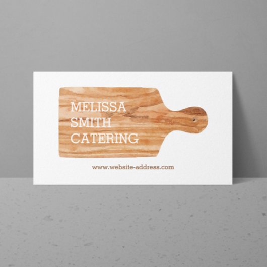 Waterverf Snijraad Catering Chef Logo Visitekaartje