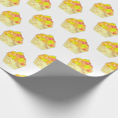 Waterverf snijtaart op wit cadeaupapier (Hoek)