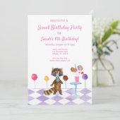 Waterverf Snoep Birthday Party Kaart (Staand voorkant)