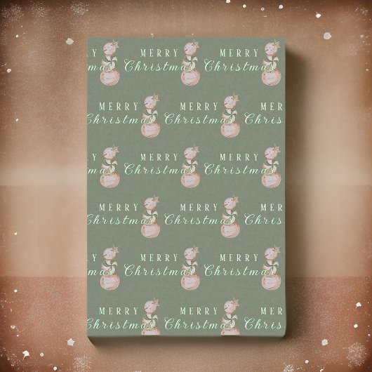 Waterverf  Snoep Sneeuwman Kerst Tissuepapier