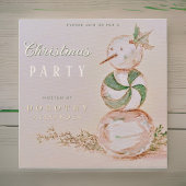  Waterverf Snoep Sneeuwman Kerstfeest Kaart