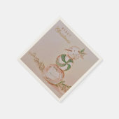 Waterverf  Snoep Sneeuwman Vrolijk Kerstfeest Servet (Hoek)