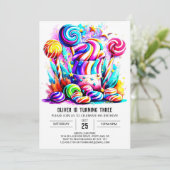 Waterverf Snoep Sweet Chocolate Verjaardag Kaart (Staand voorkant)