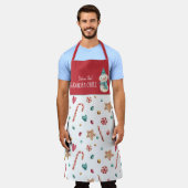 Waterverf Snoep & Sweets Pattern voor Hem Vakantie Schort (Gedragen)