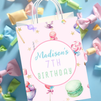 Waterverf Snoep Wonderland Pastel Verjaardagsfeest Medium Cadeauzakje