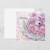 Waterverf snoepjes en verjaardagskaart voor bloeme (Voorkant / Achterkant)