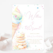 Waterverf snoepjes meisje twee lieve verjaardag kaart