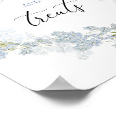 Waterverf snoepjes trakteert blauw bloemen Baby sh Poster (Hoek)