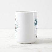 Waterverf Snow Boarding Polar Beer gepersonaliseer Koffiemok (Center)