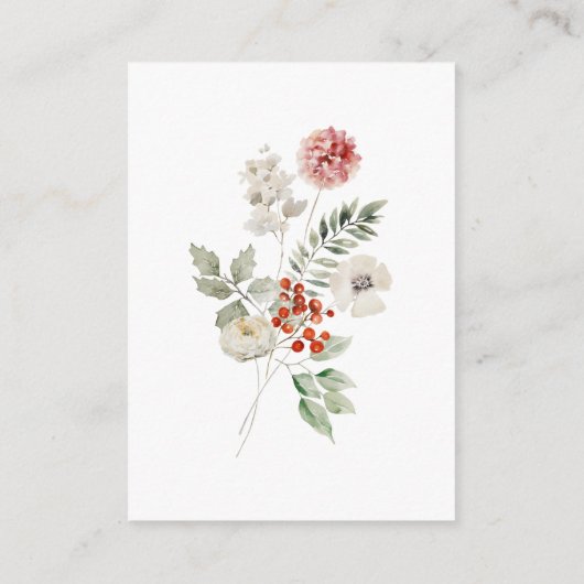 Waterverf Snow Leopard Baby shower Boekaanvraag Informatiekaartje (Achterkant)