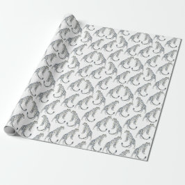 Waterverf Snow Leopard Cadeaupapier