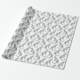 Waterverf Snow Leopard Cadeaupapier