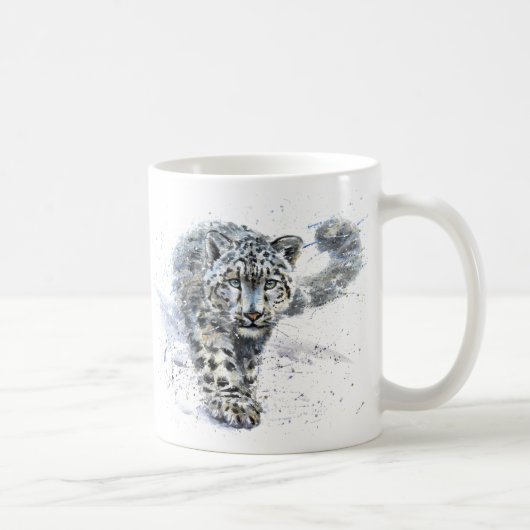 Waterverf Snow Leopard Koffiemok (Rechts)