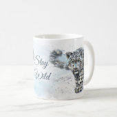 Waterverf Snow Leopard Koffiemok (Voorkant rechts)