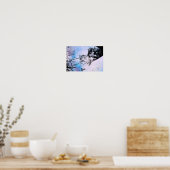 Waterverf Snow Leopard Poster (Keuken)