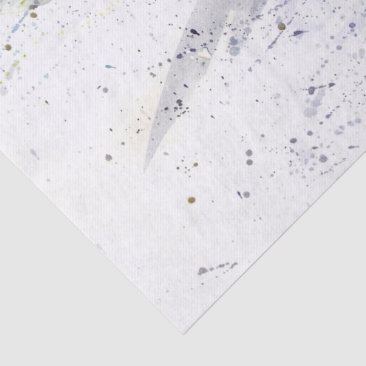 Waterverf Snow Leopard Tissuepapier (Detail)