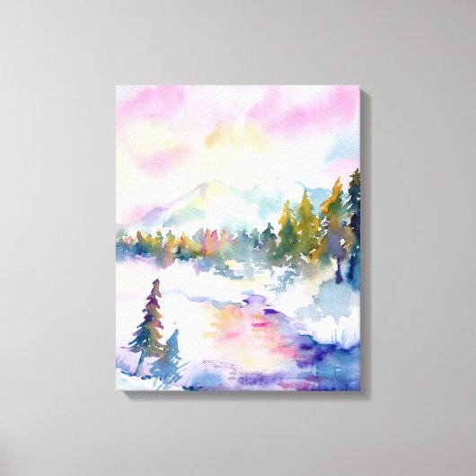 Waterverf Snow Mountain Print (Voorkant)