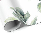 Waterverf Snowberries en Wintergroen Cadeaupapier (Rol Hoek)