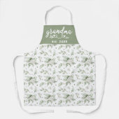 Waterverf Snowberry Cedar takken oma est Schort (Voorkant)