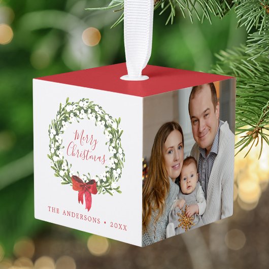 Waterverf Snowberry Greenery Wreatfoto Decoratie