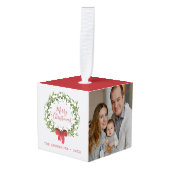 Waterverf Snowberry Greenery Wreatfoto Decoratie (Voorkant hoekig)