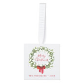 Waterverf Snowberry Greenery Wreatfoto Decoratie (Voorkant)