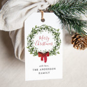 Waterverf Snowberry Greenery Wreath Holiday Cadeaulabel