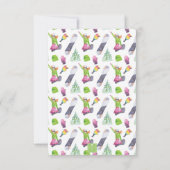 Waterverf snowboarden gepersonaliseerd bedankkaart (Achterkant)