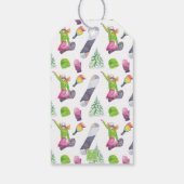 Waterverf snowboarden gepersonaliseerd cadeaulabel (Achterkant)